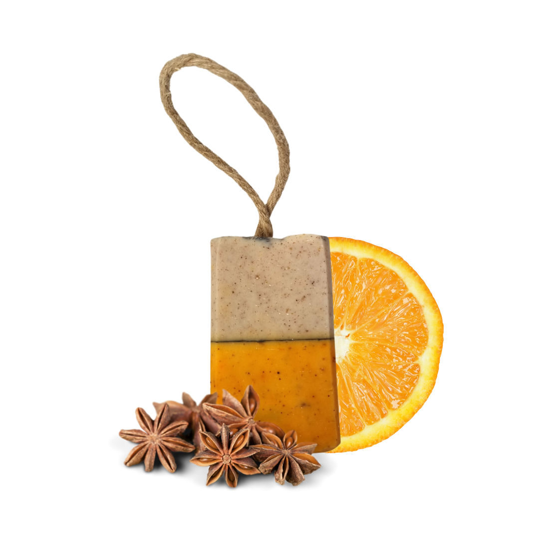 Jabon solido con cuerda Naranja y especias 100g- The Natural Spa Cosmetic