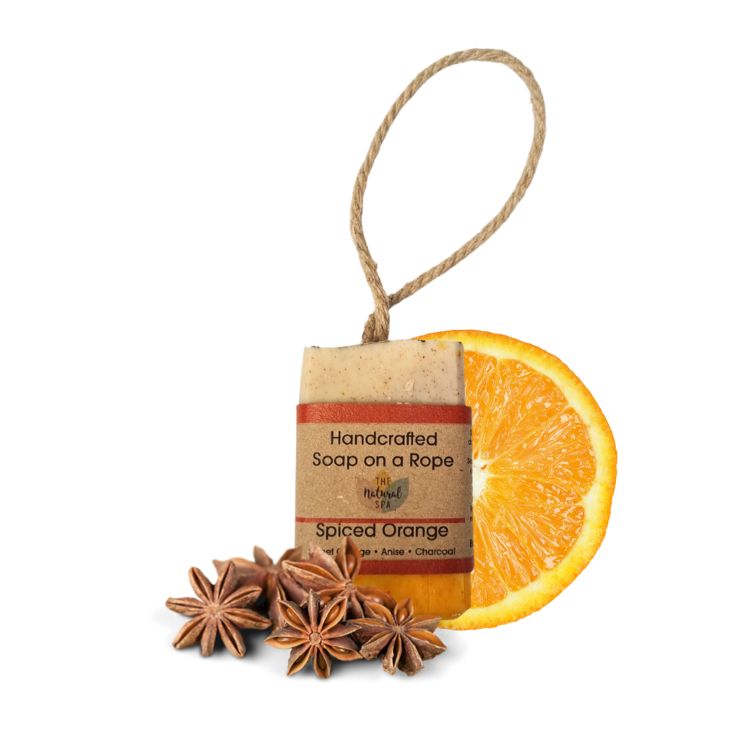 Jabon solido con cuerda Naranja y especias 100g- The Natural Spa Cosmetic