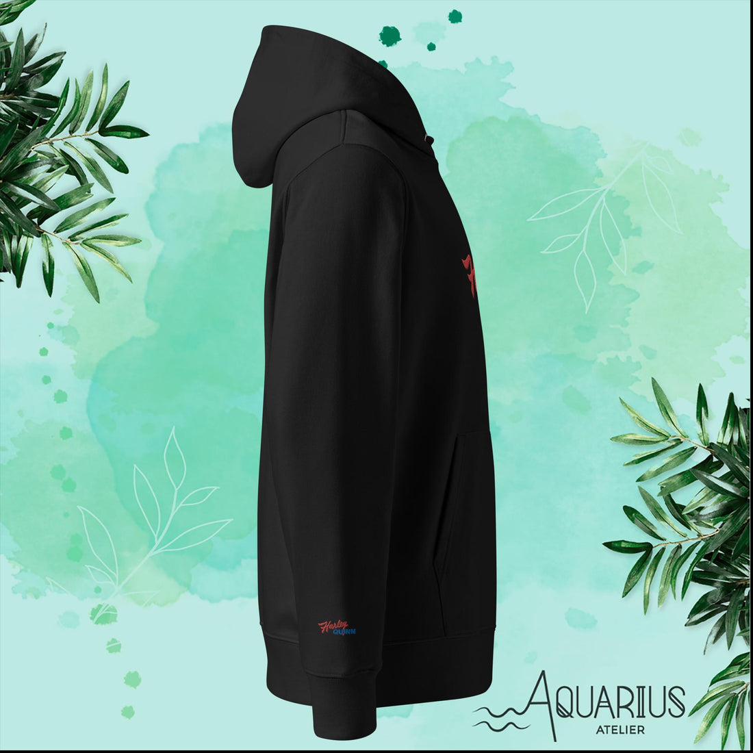 Sudadera bordada con capucha premium eco unisex