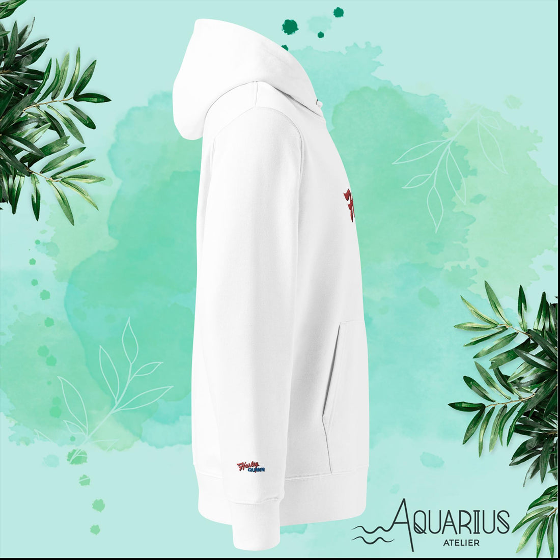 Sudadera bordada con capucha premium eco unisex